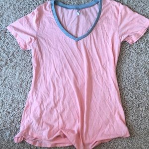 Z supply peach and gray v-neck